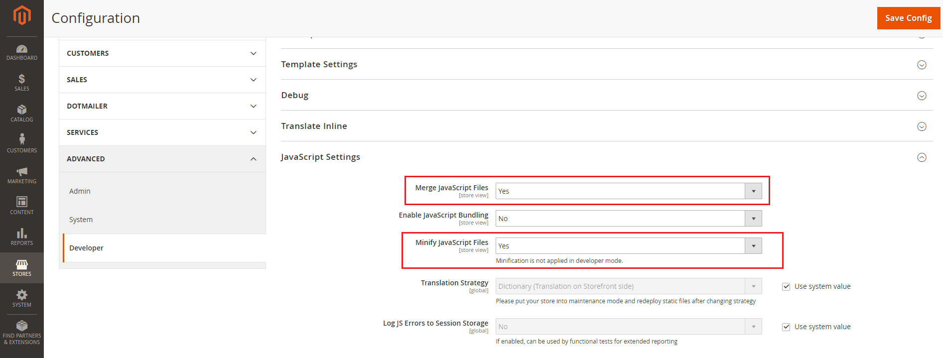 Merge CSS and JS files